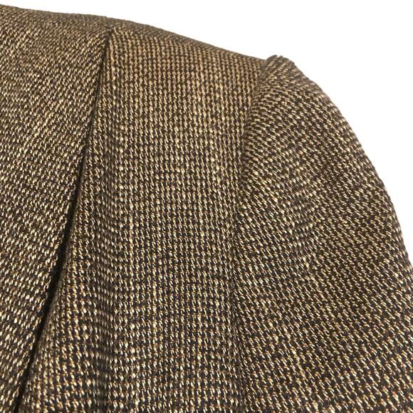 VTG Gray Black Tweed Blazer Shoulder Pads work office professional Size 10/11 - Picture 7 of 10